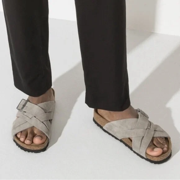 Birkenstock Lugano Suede Woven Sandals Slides Slip On Open Toe 8 - Picture 7 of 7